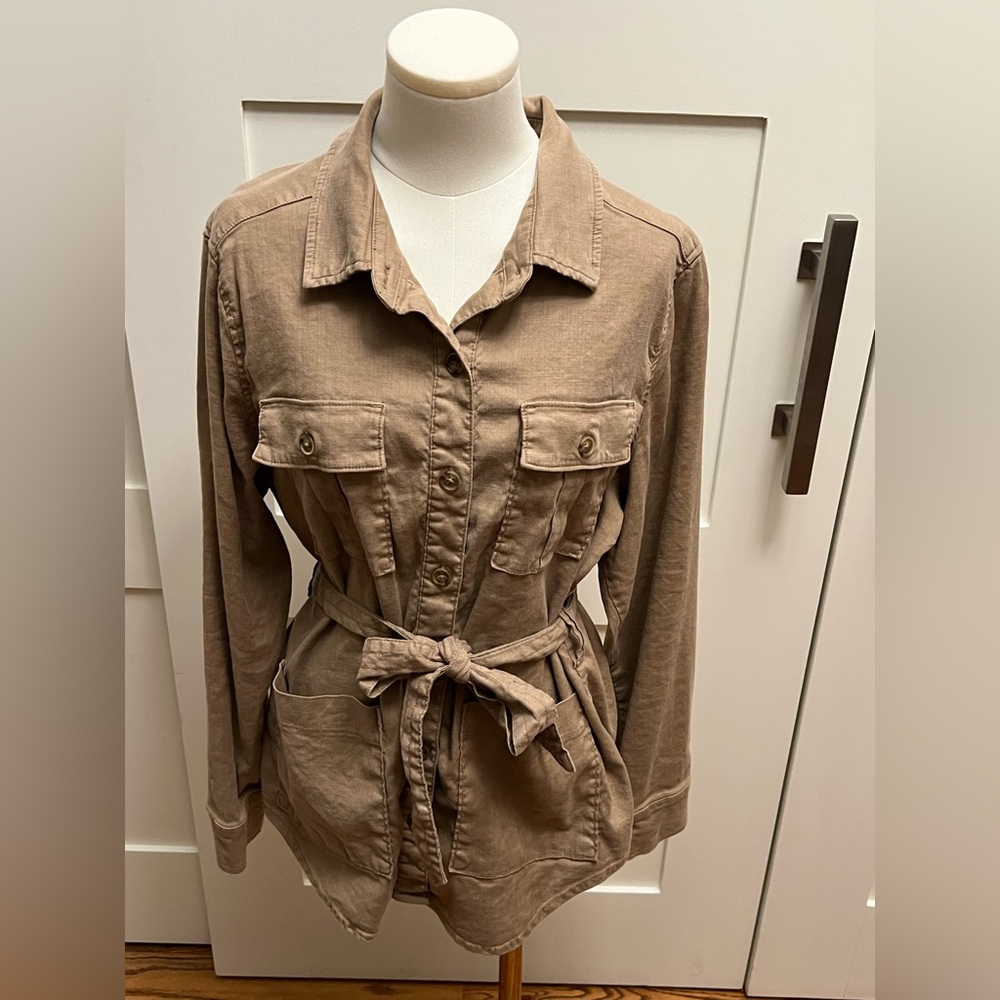Evereve Level 99 Women's Khaki Utility Jacket - Picture 5 of 12
